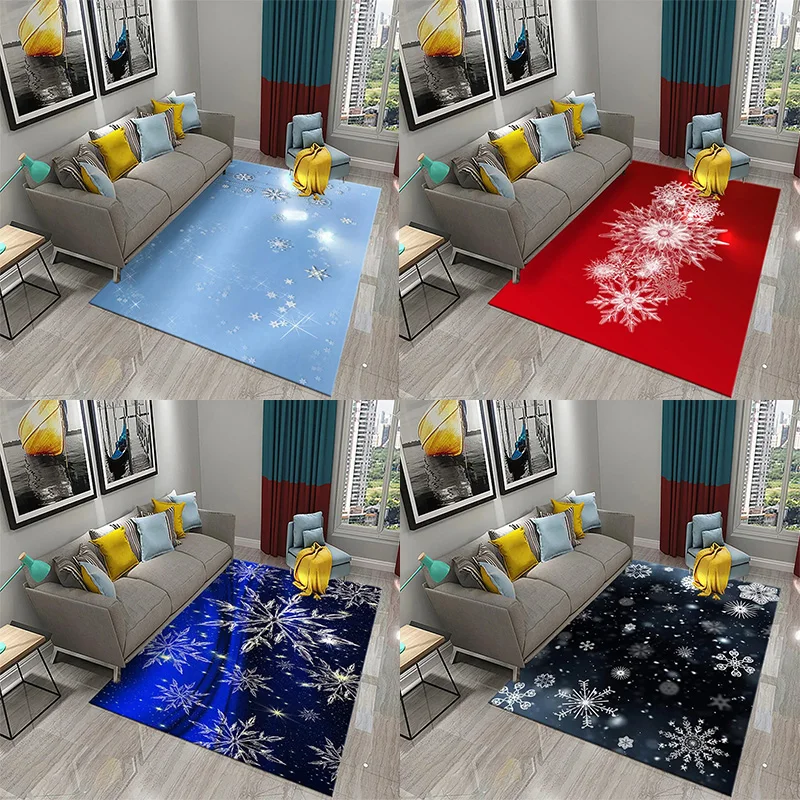 Christmas Snowflake Theme Carpet Living Room Bedroom And Bathroom Non-Slip Floor Home Corridor Decor
Christmas Snowflake Theme Carpet Living Room Bedroom And Bathroom Non-Slip Floor Home Corridor Decor