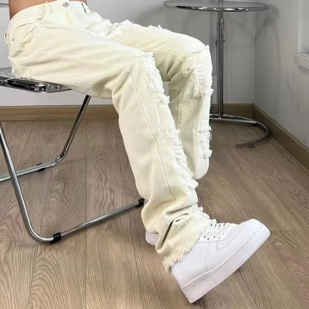 Soft Jeans Men Jeans Stylish Men's Ripped Jeans Solid Color Mid Waist Breathable Fabric for Hip Hop Streetwear Casual Fashion
Soft Jeans Men Jeans Stylish Men's Ripped Jeans Solid Color Mid Waist Breathable Fabric for Hip Hop Streetwear Casual Fashion