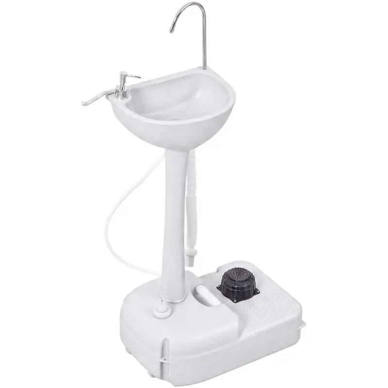kleankin Portable Camping Sink, Portable Sink Hand Wash Station with 4.5 Gallon (17L) Tank, Rolling Wheels, Soap Dispenser, Towel Holder for RV, Outdoor Events, Gatherings, HDPE, White
kleankin Portable Camping Sink, Portable Sink Hand Wash Station with 4.5 Gallon (17L) Tank, Rolling Wheels, Soap Dispenser, Towel Holder for RV, Outdoor Events, Gatherings, HDPE, White