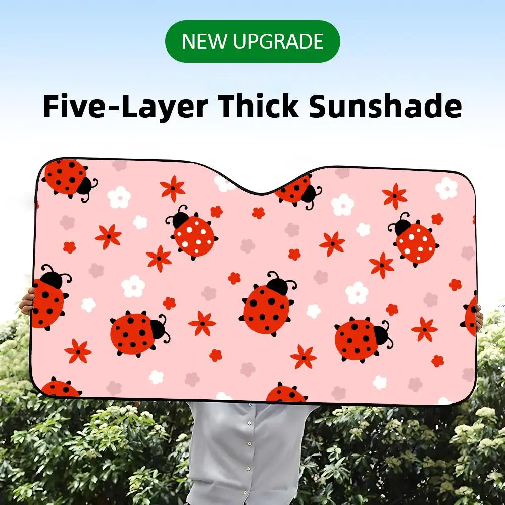 Animal Ladybug Cute Sun Visor Five-Layer Aluminum Foil Car Sunshades WindshieldUV Protector & Heat Shield Front Window
Animal Ladybug Cute Sun Visor Five-Layer Aluminum Foil Car Sunshades WindshieldUV Protector & Heat Shield Front Window