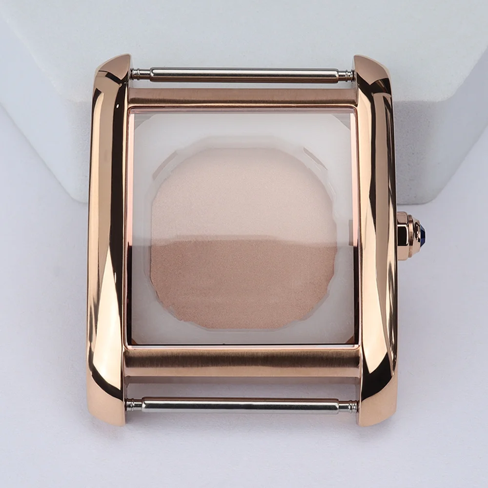 34.6mm Polished Watch Case Rose Gold Rectangular Case Domed Sapphire For Miyota 2115 Quartz Movement Assemble Watch Accessories
34.6mm Polished Watch Case Rose Gold Rectangular Case Domed Sapphire For Miyota 2115 Quartz Movement Assemble Watch Accessories