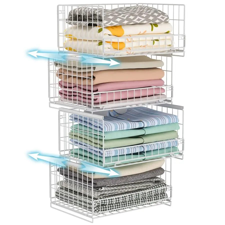 Sliding Closet Organizers and Storage Shelves, Stackable Closet Shelf Organizer Basket Bins, Drawer Shelf Storage Container for
Sliding Closet Organizers and Storage Shelves, Stackable Closet Shelf Organizer Basket Bins, Drawer Shelf Storage Container for