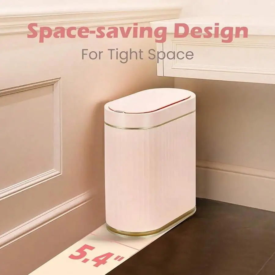 Slim Motion Sensor Trash Can 7.5L Automatic Lid Waterproof Plastic Wastebasket For Bathroom Bedroom Office Pink
Slim Motion Sensor Trash Can 7.5L Automatic Lid Waterproof Plastic Wastebasket For Bathroom Bedroom Office Pink