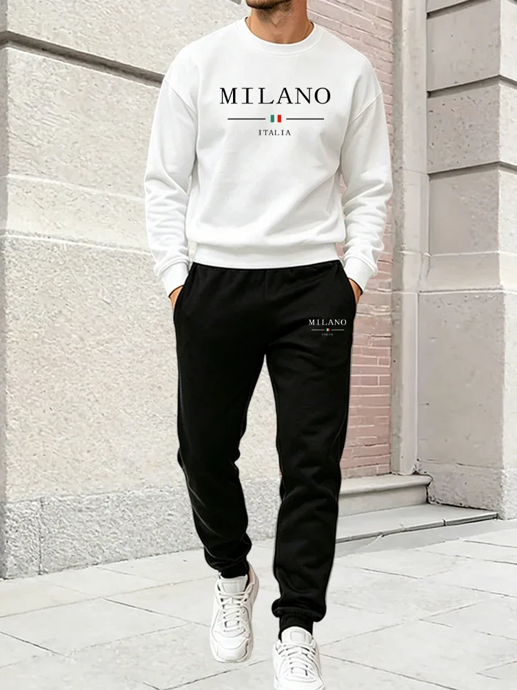 Autumn Daily Casual Sports O-neck Sweatshirts Outfits Home Outdoor Italy Fashion Men's Set Long Sleeve Pullover and Jogger Pants
Autumn Daily Casual Sports O-neck Sweatshirts Outfits Home Outdoor Italy Fashion Men's Set Long Sleeve Pullover and Jogger Pants
