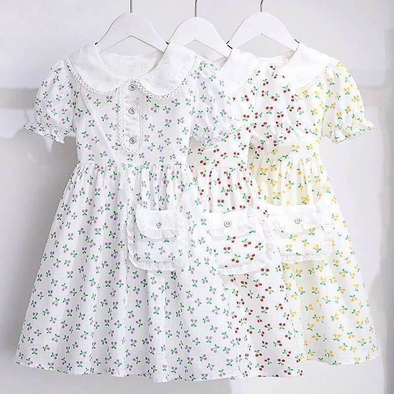 Summer Girls Floral Dresses Kids Chiffon White Fruit Print Dress Teenager Short Sleeve Princess Dress Children Clothing 5-14 Yea
Summer Girls Floral Dresses Kids Chiffon White Fruit Print Dress Teenager Short Sleeve Princess Dress Children Clothing 5-14 Yea