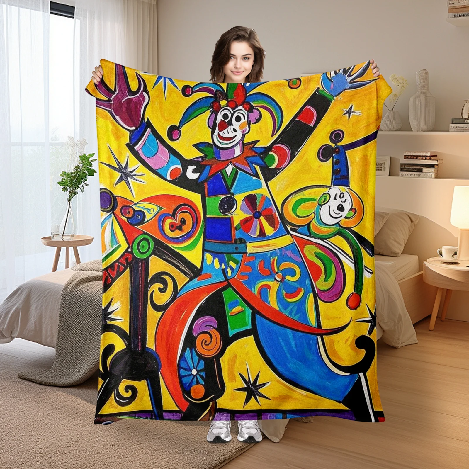 Cheerful Yellow Background With Bold Blue Lines Whimsical Abstract Blanket For Kids And Adults Decor
Cheerful Yellow Background With Bold Blue Lines Whimsical Abstract Blanket For Kids And Adults Decor