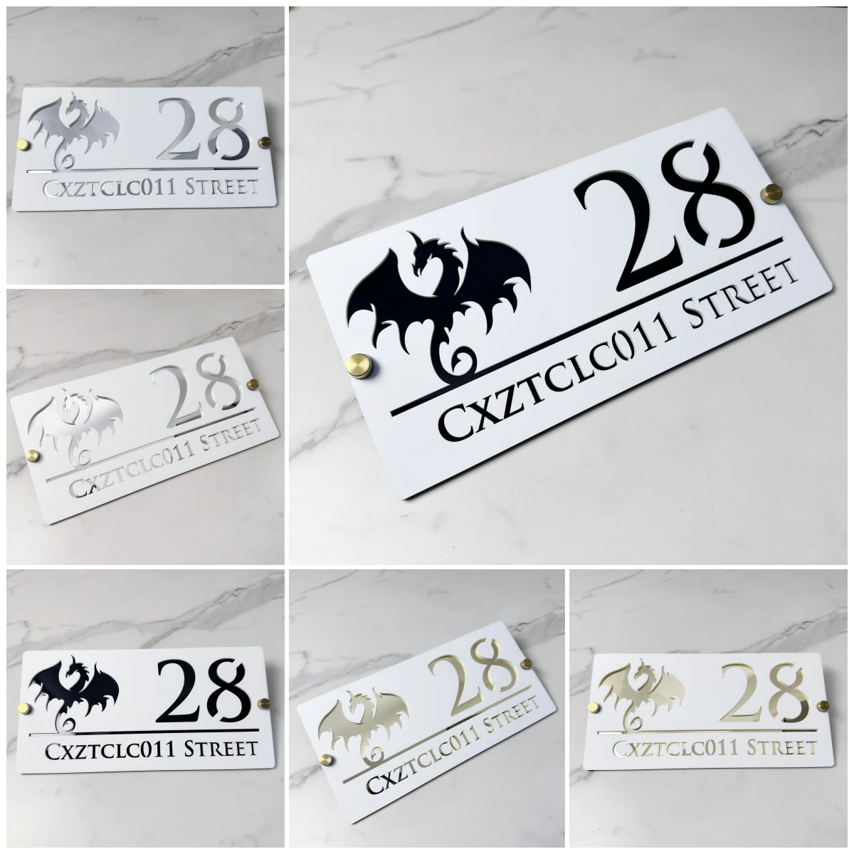 Custom Matte White Acrylic Door Sign with Dragon Design – Personalized House Number Plate for Outdoor Modern House Numbers Sign
Custom Matte White Acrylic Door Sign with Dragon Design – Personalized House Number Plate for Outdoor Modern House Numbers Sign