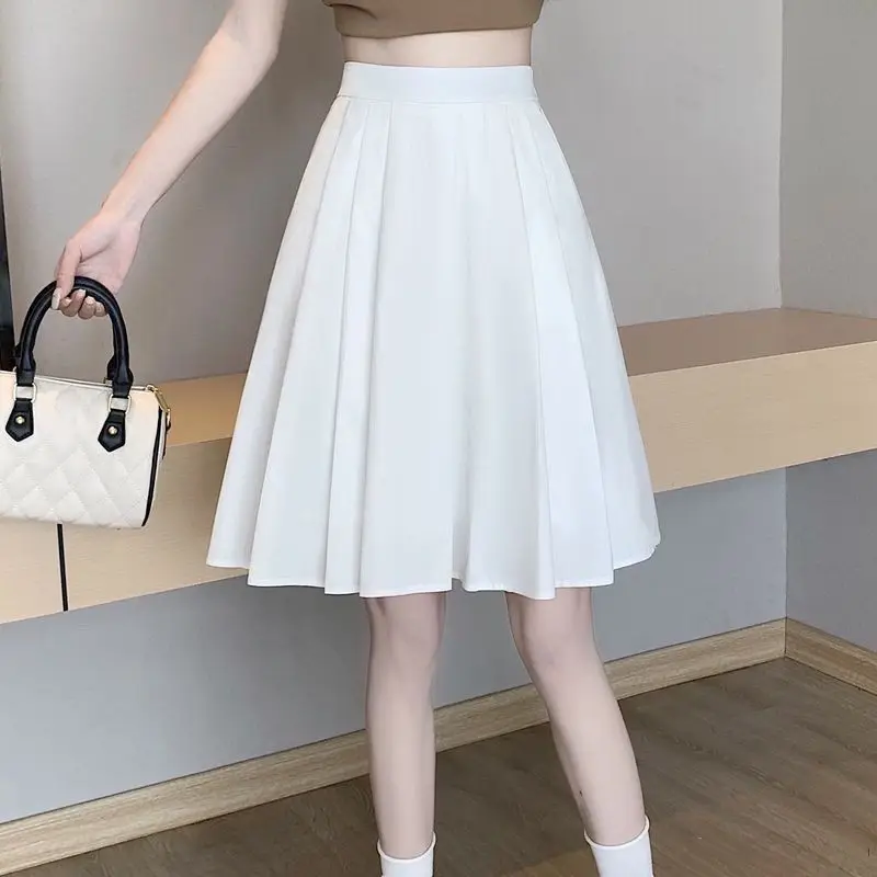 Fashion Elastic Spliced Solid Color Pleated Skirts Female Clothing 2025 Summer New Loose Preppy Style High Waist Skirts
Fashion Elastic Spliced Solid Color Pleated Skirts Female Clothing 2025 Summer New Loose Preppy Style High Waist Skirts