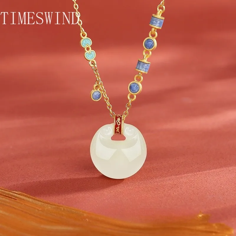 TIMESWIND натуральный оригинальный белый нефритовый кулон Ruyi S925, эмалированное женское ожерелье, ювелирные изделия для подарка с сертификатом
TIMESWIND натуральный оригинальный белый нефритовый кулон Ruyi S925, эмалированное женское ожерелье, ювелирные изделия для подарка с сертификатом