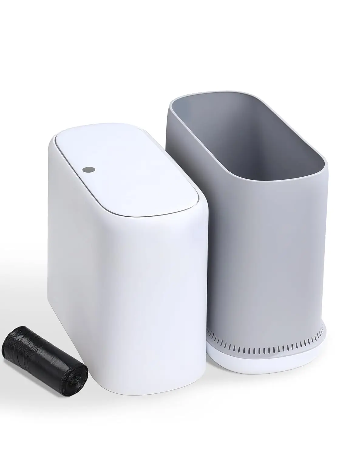 Bathroom Trash Can with Lid, Slim 3.3 Gallon Vacuum adsorption Garbage Bin, Narrow Press Top Waste Basket for Odor Control & Dog
Bathroom Trash Can with Lid, Slim 3.3 Gallon Vacuum adsorption Garbage Bin, Narrow Press Top Waste Basket for Odor Control & Dog