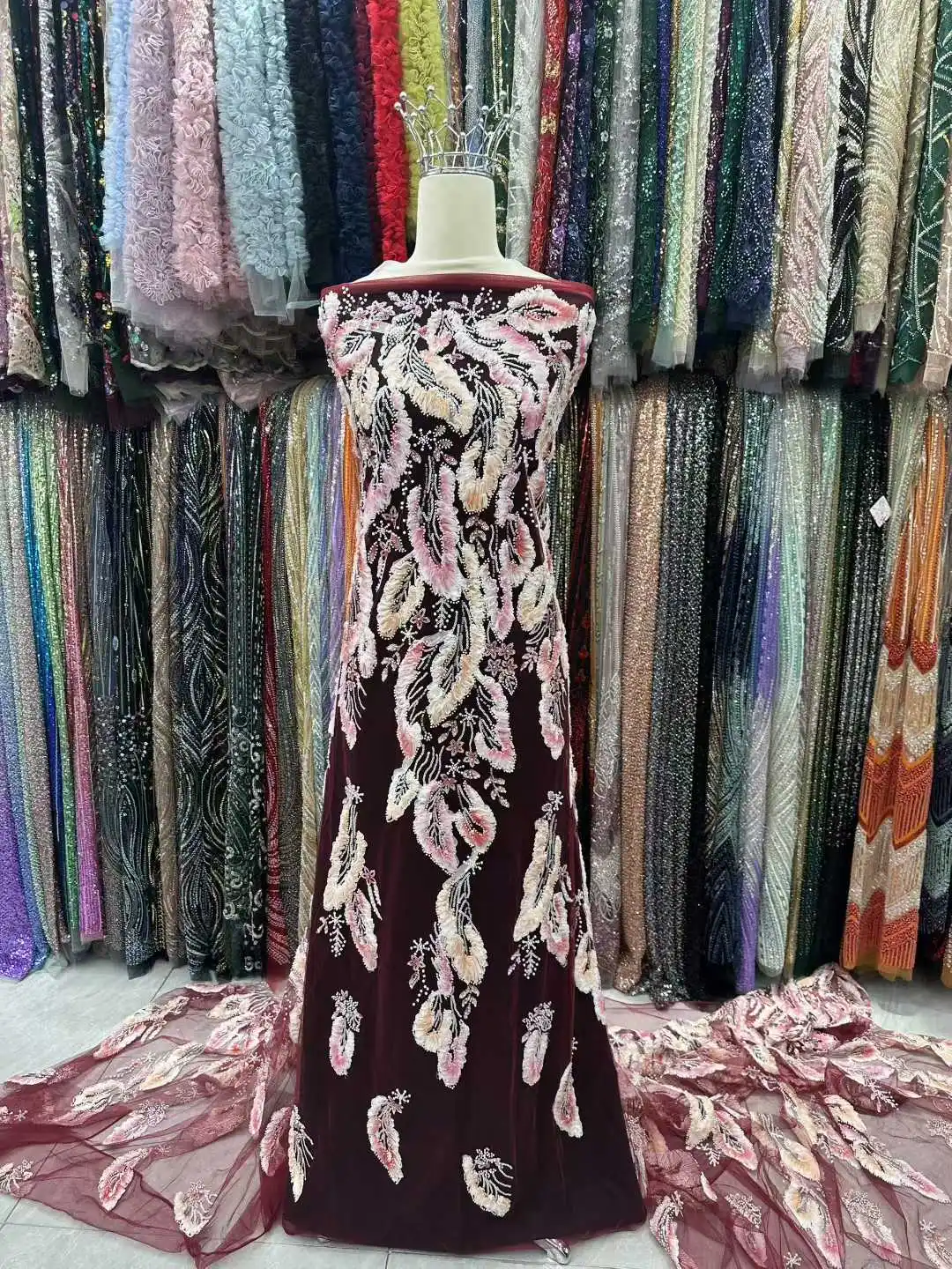2025 Handmade Beaded Lace Fabric France Sequins Embroidery 3D Beads Nigerian Bridal Mesh Lace Fabric for Sewing
2025 Handmade Beaded Lace Fabric France Sequins Embroidery 3D Beads Nigerian Bridal Mesh Lace Fabric for Sewing
