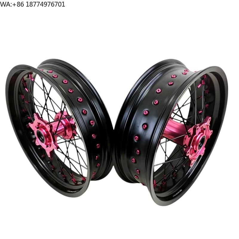 Fit KTM Sxf 2019 3.5-5.0 Supermoto Wheelset Dirt Bike pink Hub and Black Rims
Fit KTM Sxf 2019 3.5-5.0 Supermoto Wheelset Dirt Bike pink Hub and Black Rims