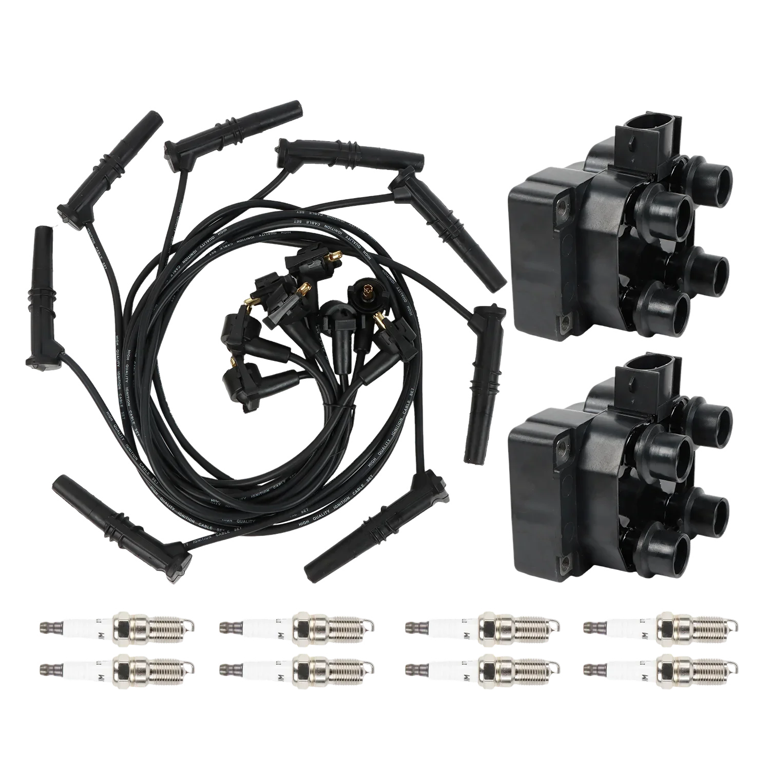 Pop 2 шт. катушки зажигания + 8 шт. иридиевые свечи зажигания + 8 шт. провода свечей зажигания для Ford F150 F250 Lincoln Mercury FD487 двигатель автозапчасти 
Pop 2 шт. катушки зажигания + 8 шт. иридиевые свечи зажигания + 8 шт. провода свечей зажигания для Ford F150 F250 Lincoln Mercury FD487 двигатель автозапчасти