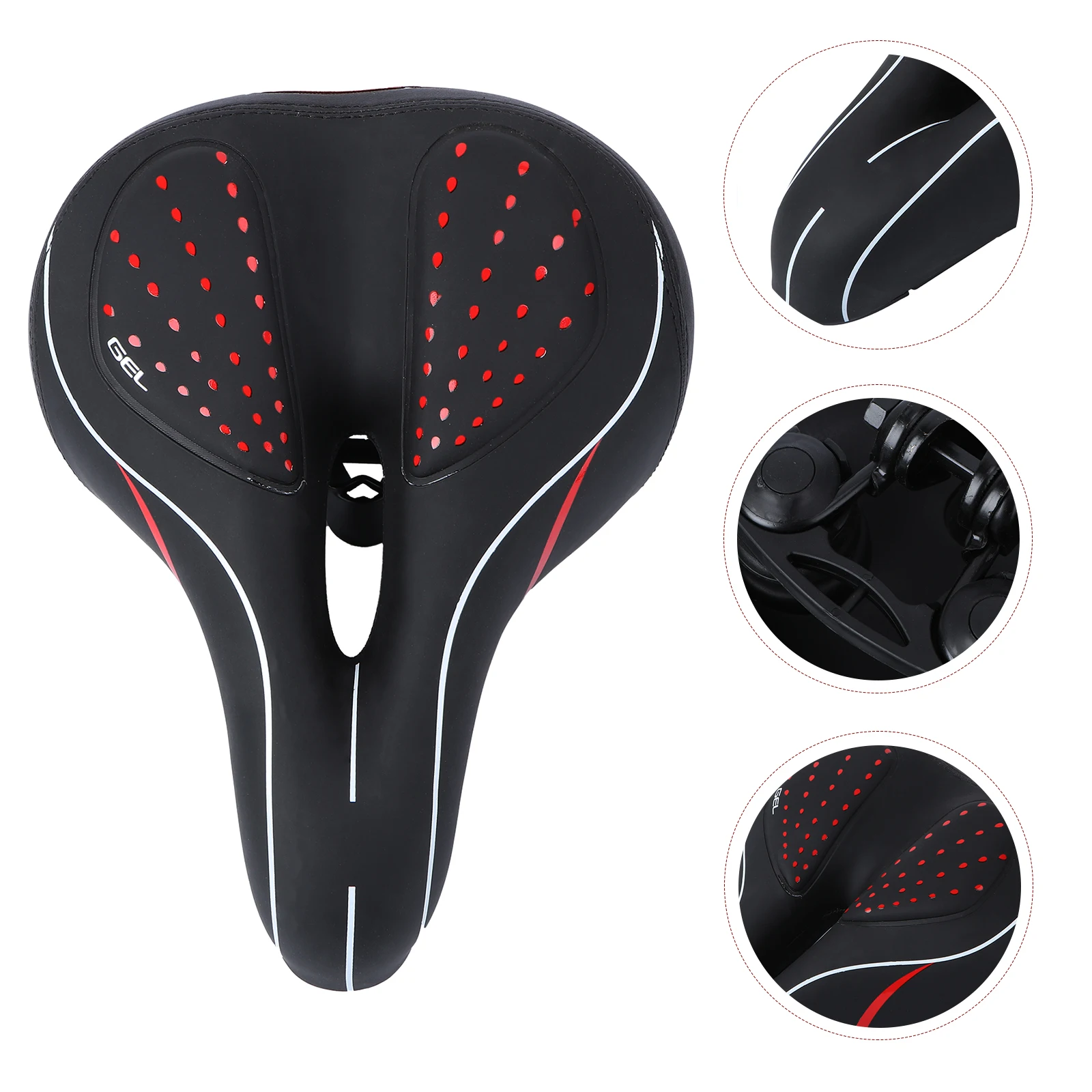 Silicone Shock Absorber Bike Saddle Comfort Seat Cushion Light Weight Breathable Suitable for Road Mountain Racing Bikes Easy 
Silicone Shock Absorber Bike Saddle Comfort Seat Cushion Light Weight Breathable Suitable for Road Mountain Racing Bikes Easy