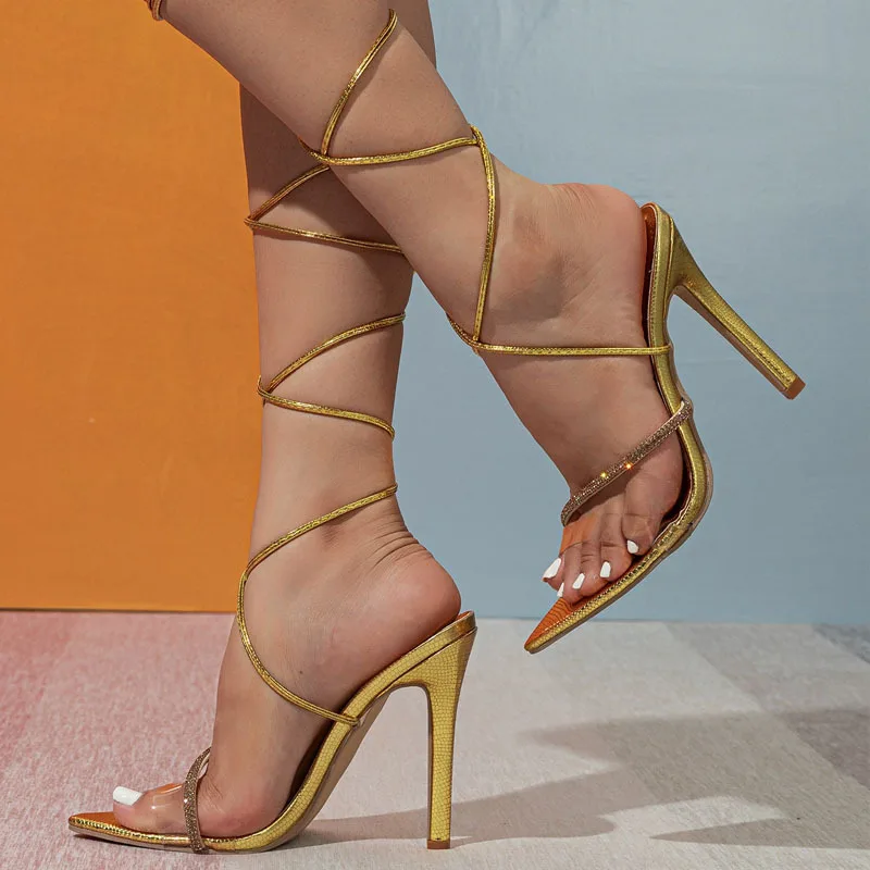 2023 Sexy Narrow Band Ankle Strap Women Sandals Fashion Thin with Heels Gladiator Sandals Summer High Heel Party Sandals Women
2023 Sexy Narrow Band Ankle Strap Women Sandals Fashion Thin with Heels Gladiator Sandals Summer High Heel Party Sandals Women