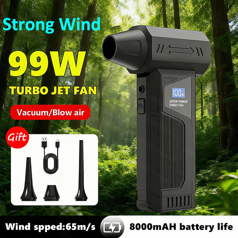 990000RPM Wireless Jet Fan Brushless Motor Turbo Air Blower For Car Hone Cleaning With LED Digital Display Portable Outdoor Use
990000RPM Wireless Jet Fan Brushless Motor Turbo Air Blower For Car Hone Cleaning With LED Digital Display Portable Outdoor Use