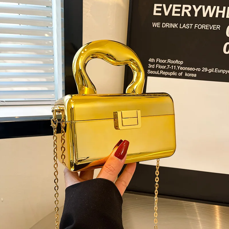 Women Acrylic Box Shoulder Bag Gold Silver Chain Crossbody Bag Special Handle Clutch Bag
Women Acrylic Box Shoulder Bag Gold Silver Chain Crossbody Bag Special Handle Clutch Bag