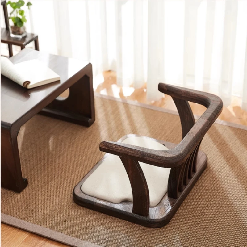Japanese Style Solid Wood Tatami Chairs Bay Window Backrest Legless Lazy Chair Living Room Sofa Chair Elegant Design Floor Seat
Japanese Style Solid Wood Tatami Chairs Bay Window Backrest Legless Lazy Chair Living Room Sofa Chair Elegant Design Floor Seat