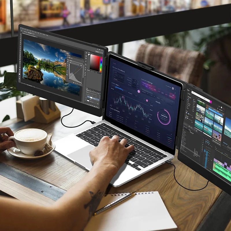 Eloam EL-S2 14 Inch Portable Triple IPS Panel Type C 2 Screens For Laptop Screen Extender For Windows Google Laptops
Eloam EL-S2 14 Inch Portable Triple IPS Panel Type C 2 Screens For Laptop Screen Extender For Windows Google Laptops