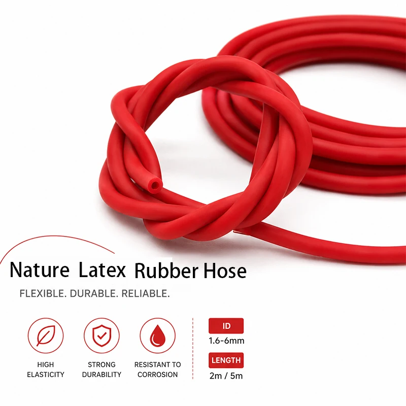Length 5/2M, inner diameter 1.6-6mm, Red Natural Latex Tube, food and medical grade negative pressure drainage connection hose.
Length 5/2M, inner diameter 1.6-6mm, Red Natural Latex Tube, food and medical grade negative pressure drainage connection hose.