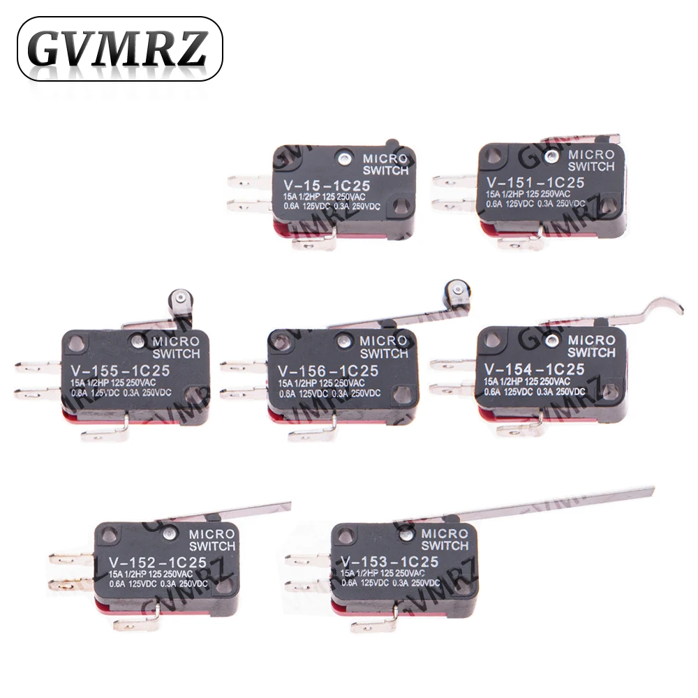 V-151-1C25/V-152-1C25/V-153-1C25/V-154-1C25/V-155-1C25/V-156-1C25/V-15-1C25/V-15-1B5 Momentary Micro Limit Switch
V-151-1C25/V-152-1C25/V-153-1C25/V-154-1C25/V-155-1C25/V-156-1C25/V-15-1C25/V-15-1B5 Momentary Micro Limit Switch