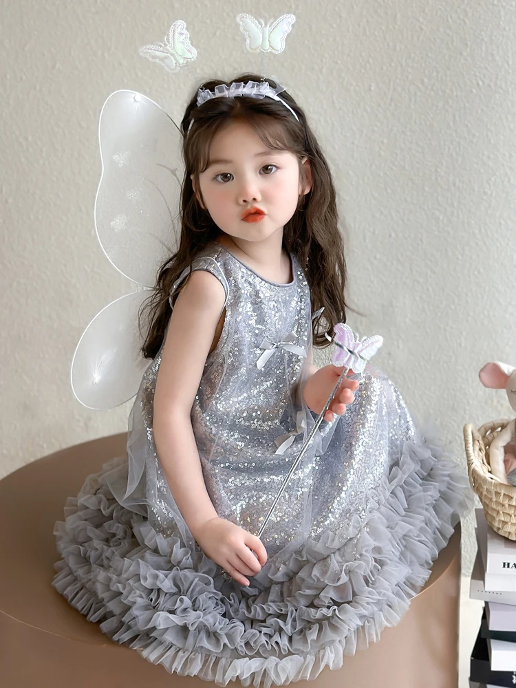 Детский летний комплект Ele Princ Dr с крыльями для девочек: жилет и юбка, яркая юбка-принцесса
Детский летний комплект Ele Princ Dr с крыльями для девочек: жилет и юбка, яркая юбка-принцесса