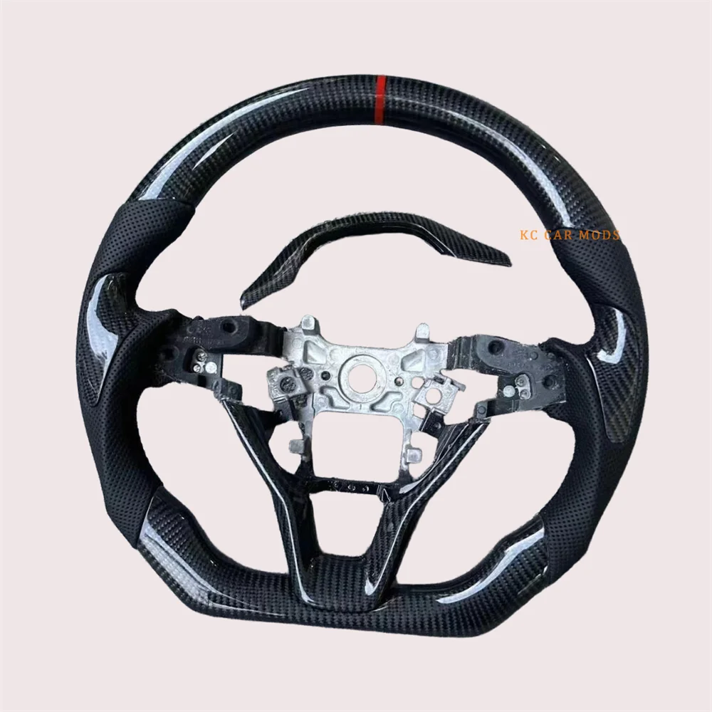 Customized Carbon Fiber Black perforated leather Red Strip Steering Wheel For Honda Accord 10th 2018 2019 2020 2021 2022 2023
Customized Carbon Fiber Black perforated leather Red Strip Steering Wheel For Honda Accord 10th 2018 2019 2020 2021 2022 2023