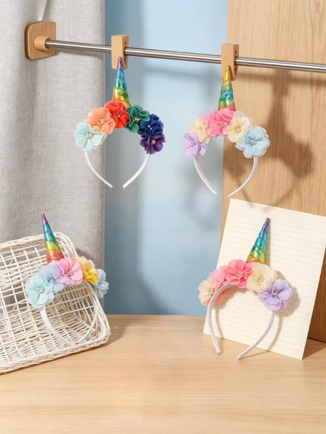 Rainbow Unicorn Headband Chiffon Flower Girls Hairband Colorful Kids Party Accessory Birthday Comfortable Cute Hair Decorations
Rainbow Unicorn Headband Chiffon Flower Girls Hairband Colorful Kids Party Accessory Birthday Comfortable Cute Hair Decorations