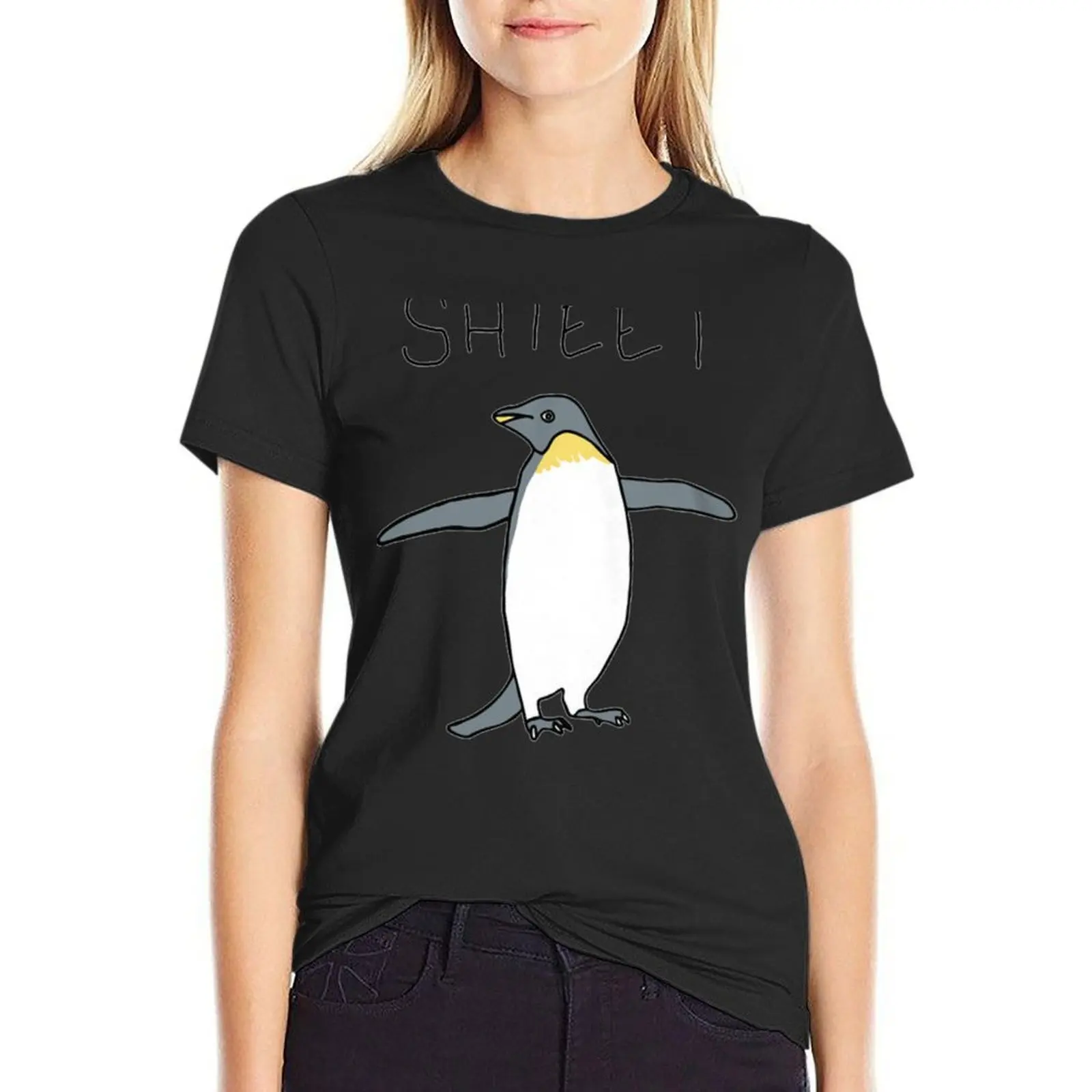 Футболка Shieet a Penguin, топы с животным принтом, топы больших размеров, футболки для женщин
Футболка Shieet a Penguin, топы с животным принтом, топы больших размеров, футболки для женщин