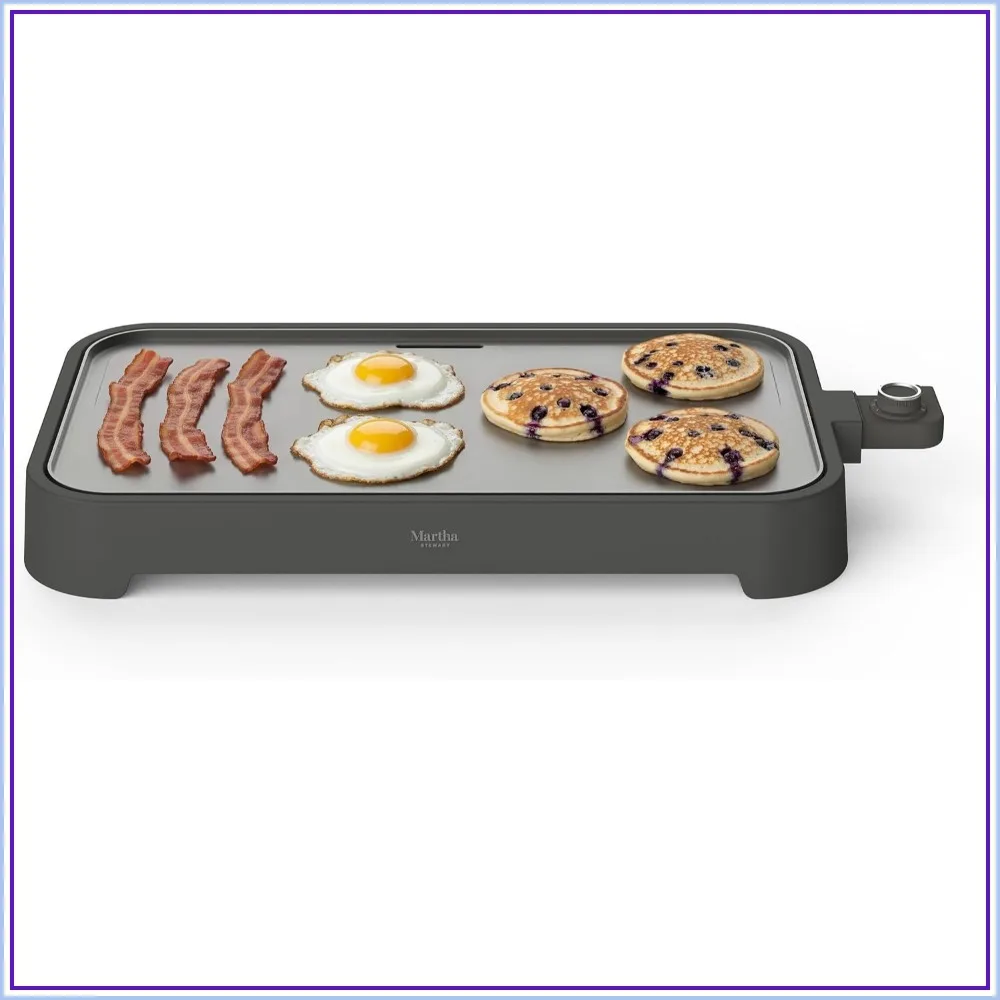 XL 12"x22" Electric Griddle, Ceramic Nonstick, Adjustable Temp, 1500W, Dishwasher Safe, Gray
XL 12"x22" Electric Griddle, Ceramic Nonstick, Adjustable Temp, 1500W, Dishwasher Safe, Gray