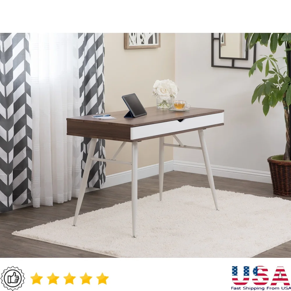 Modern Writing Desk with Split Drawer and Rear Storage Compartment Cord Management Durable Metal Frame Office Furniture
Modern Writing Desk with Split Drawer and Rear Storage Compartment Cord Management Durable Metal Frame Office Furniture