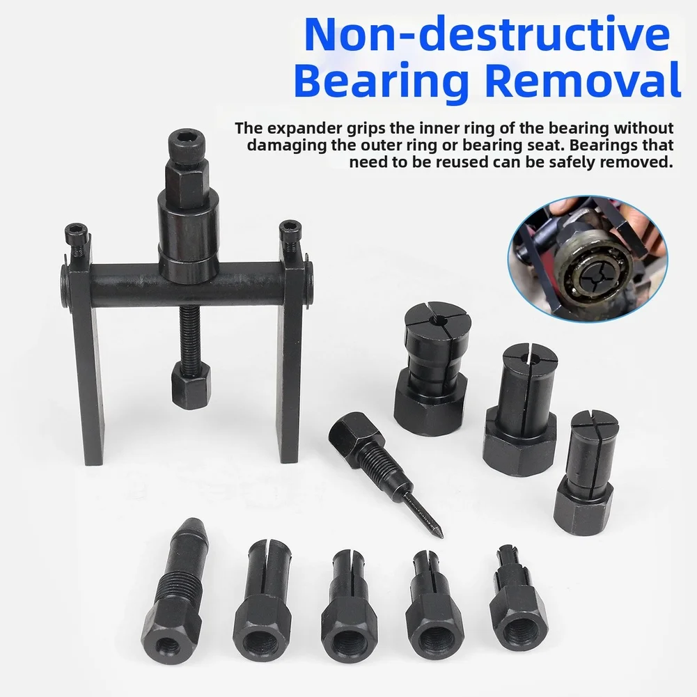 10 Piece Bearing Removal Tool Set for Motorcycles Engineered for 8mm to 29mm Bearings Including Hub Applications
10 Piece Bearing Removal Tool Set for Motorcycles Engineered for 8mm to 29mm Bearings Including Hub Applications