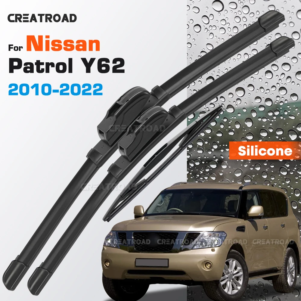 Silicone Wiper Blades Fit For Nissan Patrol Y62 2010-2022 Coated Silent HD Wear-Resistant Windshield Wipers 24"+19"+12"
Silicone Wiper Blades Fit For Nissan Patrol Y62 2010-2022 Coated Silent HD Wear-Resistant Windshield Wipers 24"+19"+12"