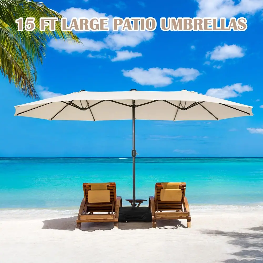 Outdoor 15ft Large Patio Umbrella with Base Included and Umbrella Cover, Outdoor DoubleSided Umbrella
Outdoor 15ft Large Patio Umbrella with Base Included and Umbrella Cover, Outdoor DoubleSided Umbrella
