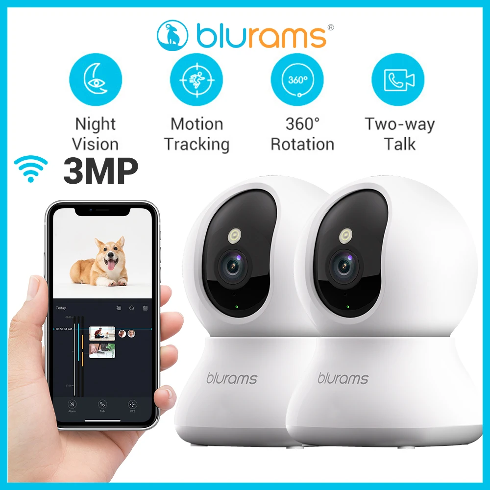 Blurams Pet Camera 2K, 360° Indoor Security Camera, Dog Camera with Phone App, PTZ Cameras for Home Security Indoor, 2-Way Audio
Blurams Pet Camera 2K, 360° Indoor Security Camera, Dog Camera with Phone App, PTZ Cameras for Home Security Indoor, 2-Way Audio