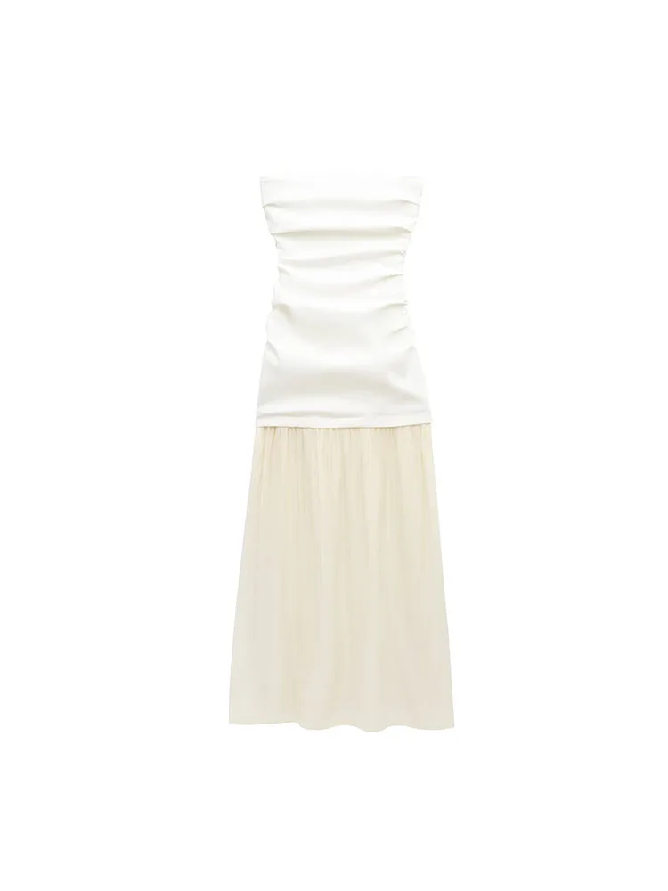 Women Summer Sexy Strapless Dress 2025 Fashion Off shoulder Patchwork Female Elegant Street MIDI Dresses Clothing
Women Summer Sexy Strapless Dress 2025 Fashion Off shoulder Patchwork Female Elegant Street MIDI Dresses Clothing