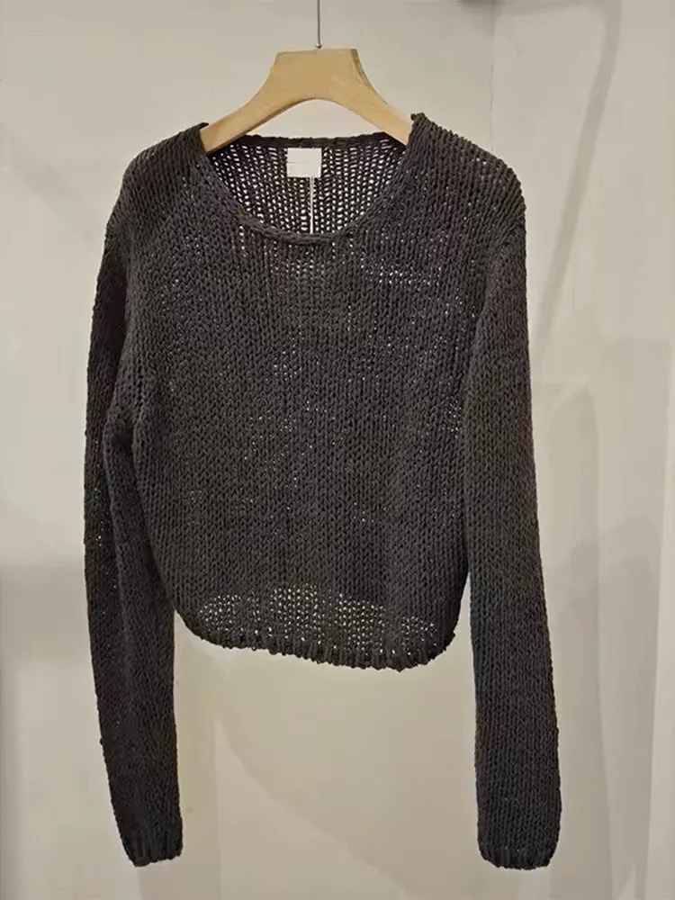 Retro Hollow out Knitwear Top for Women Autumn Faionable Oversized Korean Sle Long Sve round Ne Sweater
Retro Hollow out Knitwear Top for Women Autumn Faionable Oversized Korean Sle Long Sve round Ne Sweater