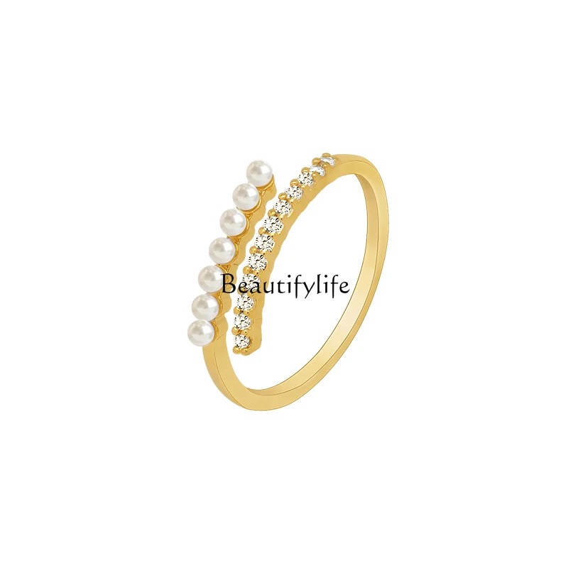 Pearl Ring Fashion Index Finger Ring Open Cold Wind Special-Interest Design Decorations
Pearl Ring Fashion Index Finger Ring Open Cold Wind Special-Interest Design Decorations