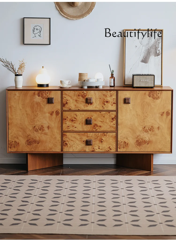 Poplar tree tumor dining side cabinet teak veneer antique retro drawer cabinet living room storage porch chest cabinet
Poplar tree tumor dining side cabinet teak veneer antique retro drawer cabinet living room storage porch chest cabinet