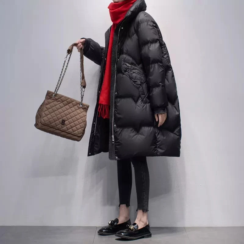 Black Stand collar Down Jacket Women 2022 Winter New 90%White duck down Coats Female Casual Long Overcoat Warm Parkas Overcoat
Black Stand collar Down Jacket Women 2022 Winter New 90%White duck down Coats Female Casual Long Overcoat Warm Parkas Overcoat