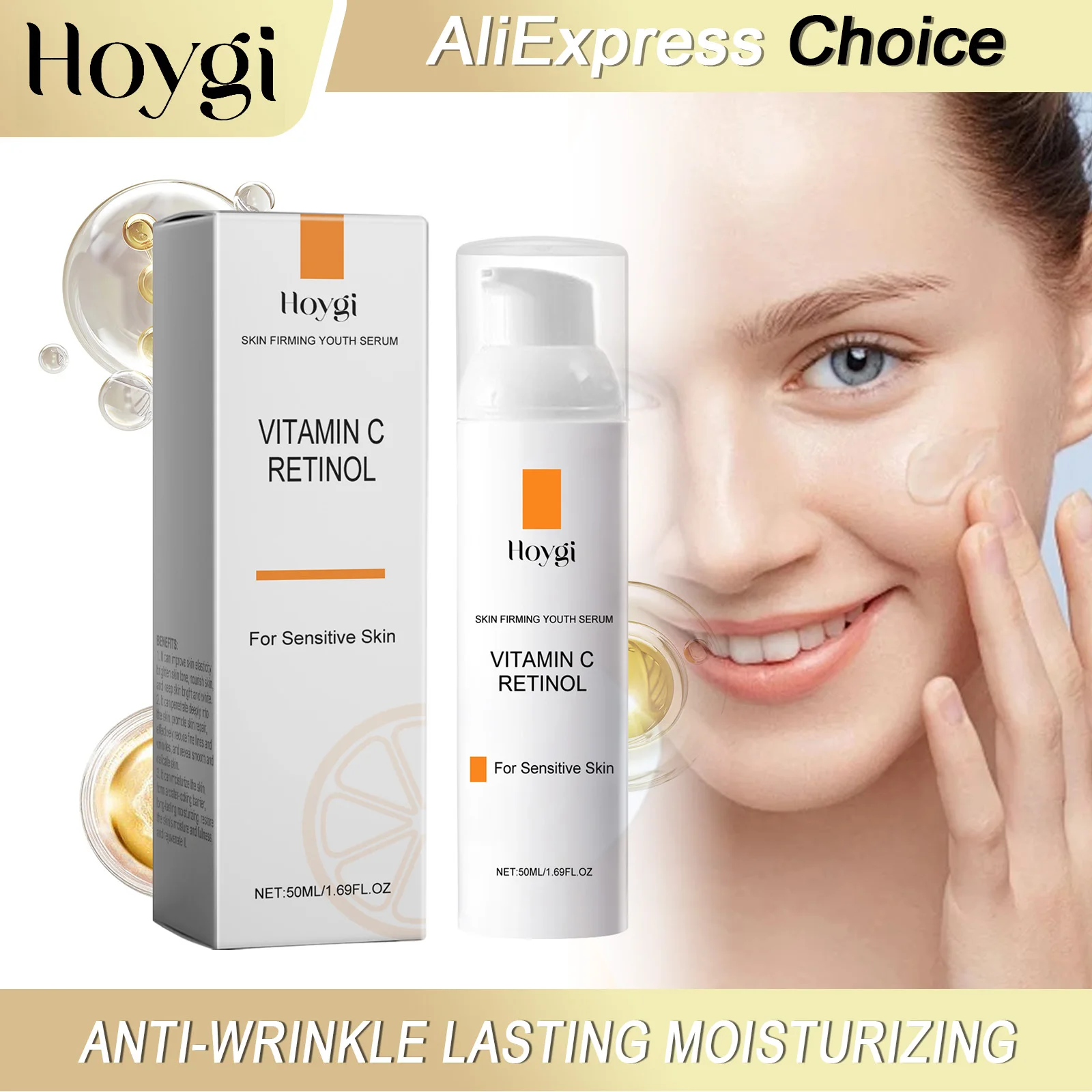 HOYGI Сыворотка с ретинолом и витамином С, сужающая поры, исчезающая тонкая линия, улучшает темные пятна, осветляющая кожу, увлажняющая, гладкая, ежедневный уход, 50 мл
HOYGI Сыворотка с ретинолом и витамином С, сужающая поры, исчезающая тонкая линия, улучшает темные пятна, осветляющая кожу, увлажняющая, гладкая, ежедневный уход, 50 мл