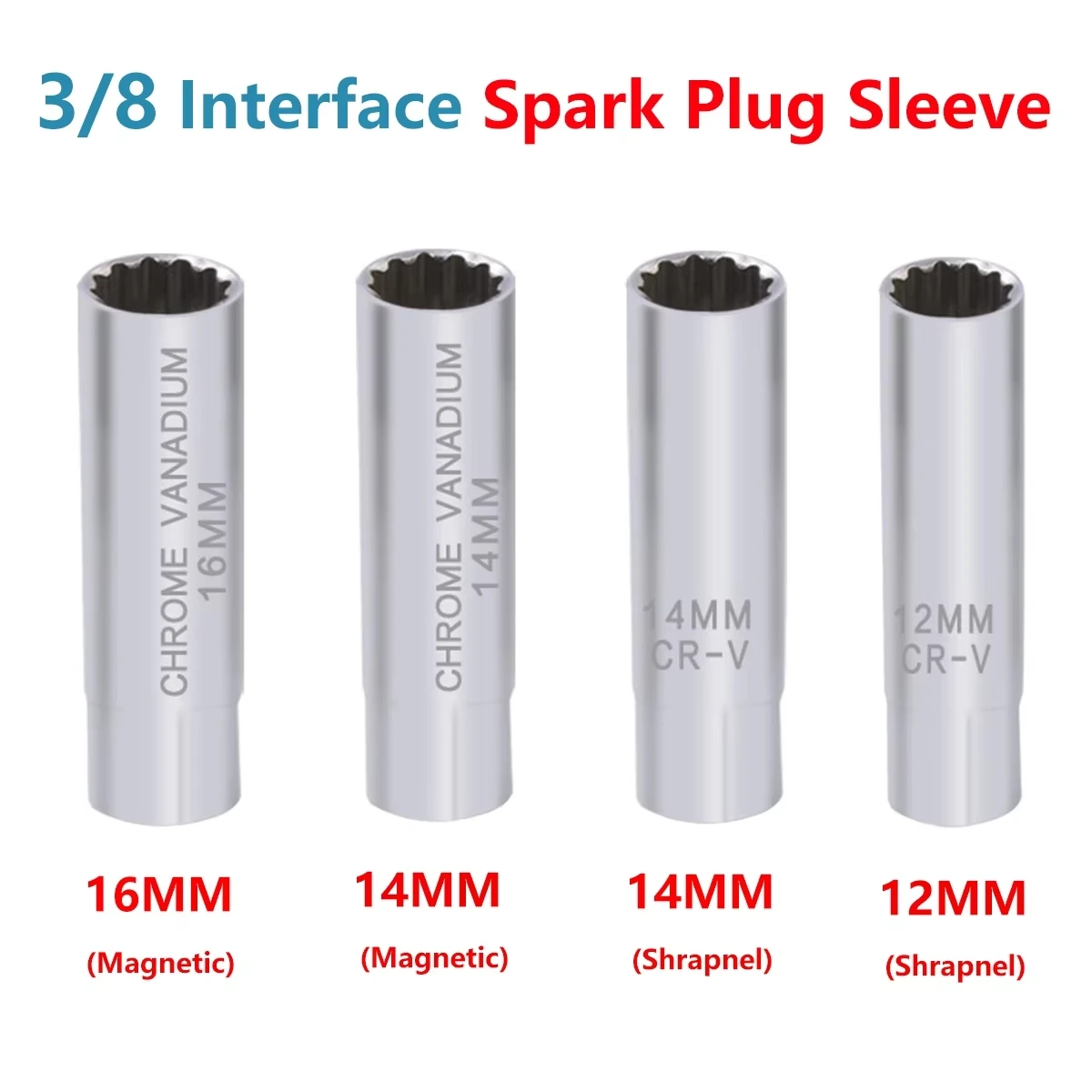 Universal Spark Plug Socket Spark Plug Wrench 3/8 Magnetic 12 Angle Thin Wall for 14/16mm Spark Plug Removal Auto Repair Tool
Universal Spark Plug Socket Spark Plug Wrench 3/8 Magnetic 12 Angle Thin Wall for 14/16mm Spark Plug Removal Auto Repair Tool