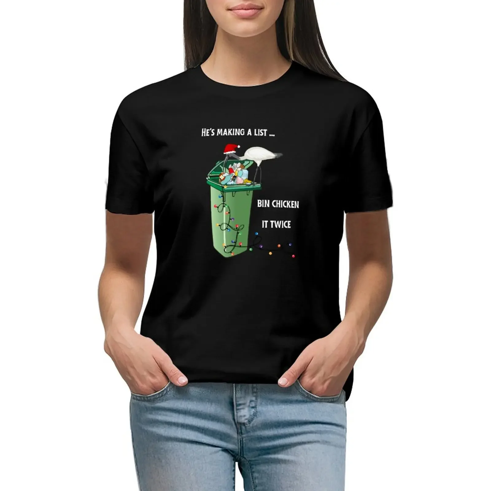 (Cardart) Bin chicken Christmas T-Shirt animal prinfor graphics Aesthetic clothing anime clothes tops Women
(Cardart) Bin chicken Christmas T-Shirt animal prinfor graphics Aesthetic clothing anime clothes tops Women