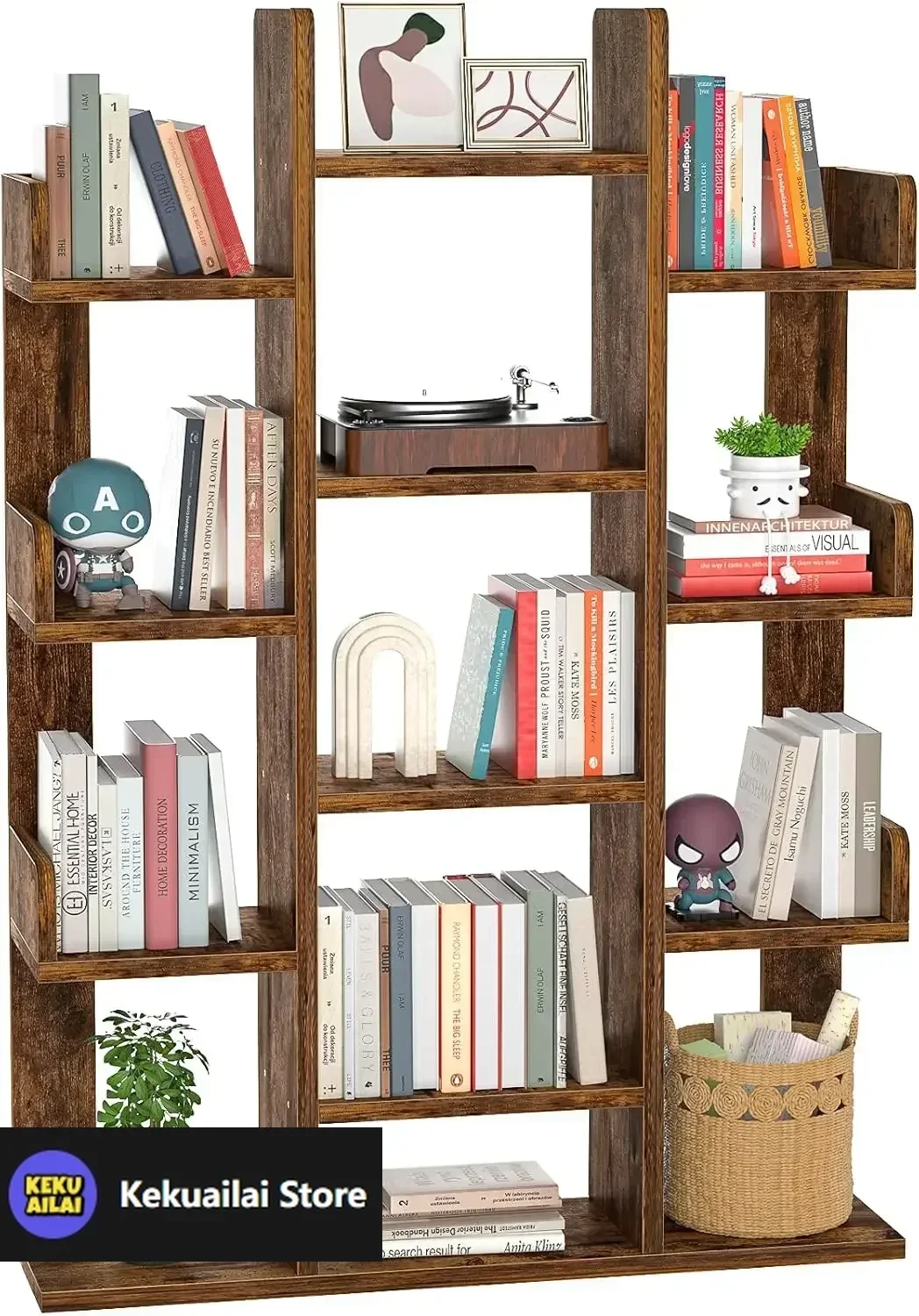 Bookshelf, Tree-Shaped Bookcase Storage Shelf with 13 compartments, Books Organizer Display Cube Shelves, Industrial Free Floor
Bookshelf, Tree-Shaped Bookcase Storage Shelf with 13 compartments, Books Organizer Display Cube Shelves, Industrial Free Floor