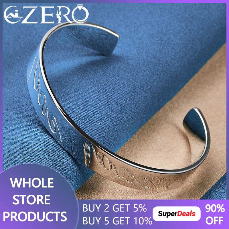 ALIZERO 925 Sterling Silver LOVE Pattern Bangle Bracelet For Women Man Fashion Engagement Party Wedding Jewelry Accessories
ALIZERO 925 Sterling Silver LOVE Pattern Bangle Bracelet For Women Man Fashion Engagement Party Wedding Jewelry Accessories