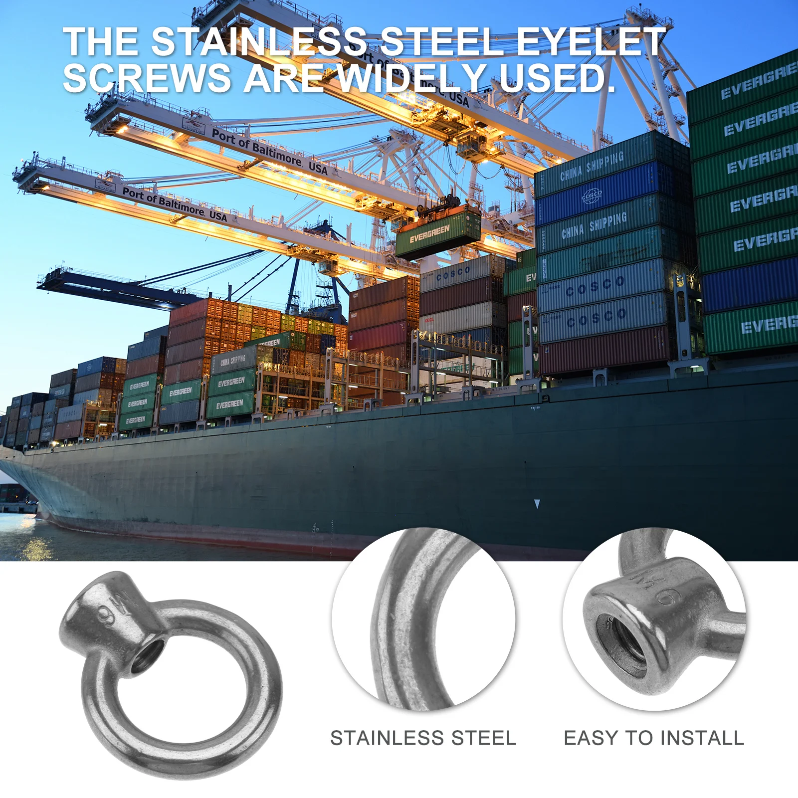 10pcs Stainless Steel Ring Nut Lifting Eye Nut Lifting Eye Bolt Threaded Part Corrosion Resistant Hardware
10pcs Stainless Steel Ring Nut Lifting Eye Nut Lifting Eye Bolt Threaded Part Corrosion Resistant Hardware