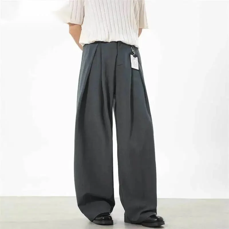 Streetwear Men's Pleated Design Suit Pants Voluminous Wide Leg Loose Casual Streetwear Breathable Straight Trousers 9XPKML
Streetwear Men's Pleated Design Suit Pants Voluminous Wide Leg Loose Casual Streetwear Breathable Straight Trousers 9XPKML