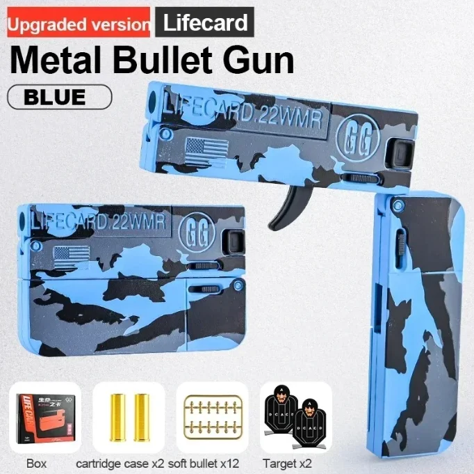 New Upgraded Lifecard Metal Folding Gun Toy for Kids Adult, Pistol Toys Gun With Soft Bullets Alloy Shooting Model For Adults
New Upgraded Lifecard Metal Folding Gun Toy for Kids Adult, Pistol Toys Gun With Soft Bullets Alloy Shooting Model For Adults