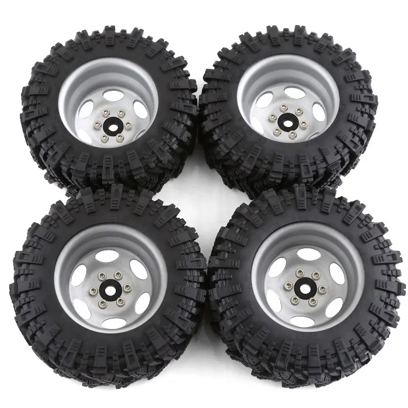 RC Car 4pcs 98mm 1.9" Metal Beadlock Wheel Rim Rubber Tire Set for 1/10 RC Crawler Trxs TRX4 RC4WD D90 D110 Axial SCX10 MST
RC Car 4pcs 98mm 1.9" Metal Beadlock Wheel Rim Rubber Tire Set for 1/10 RC Crawler Trxs TRX4 RC4WD D90 D110 Axial SCX10 MST