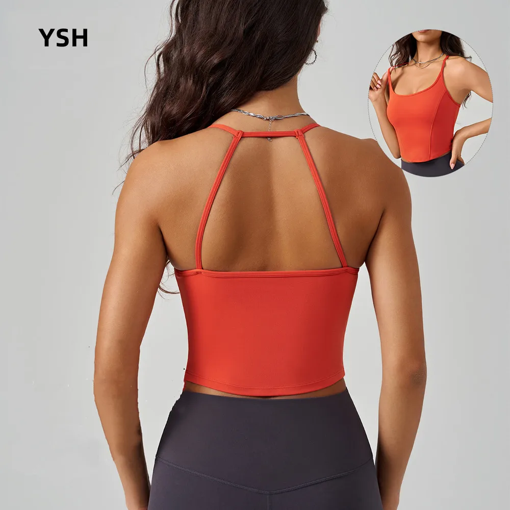 New Hollow Back Yoga Vest Thin Shoulder Strap Sports Tank Top Women Fitness Gym Push Up Bra Running Vest Gym Tops Camisole
New Hollow Back Yoga Vest Thin Shoulder Strap Sports Tank Top Women Fitness Gym Push Up Bra Running Vest Gym Tops Camisole